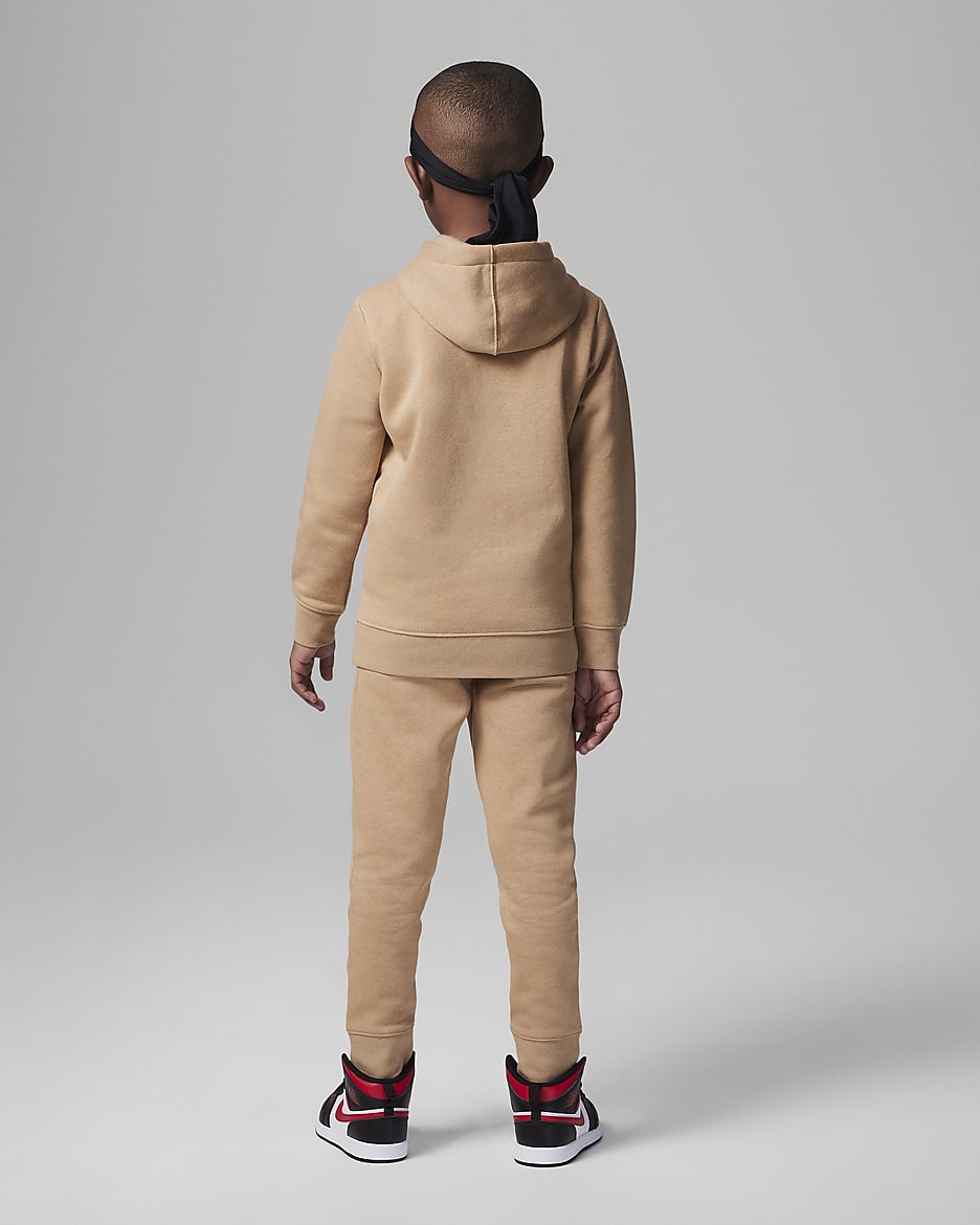 Ensemble deux pieces avec sweat a capuche Jordan MJ Essentials Fleece Pullover Set pour enfant. Nike LU
